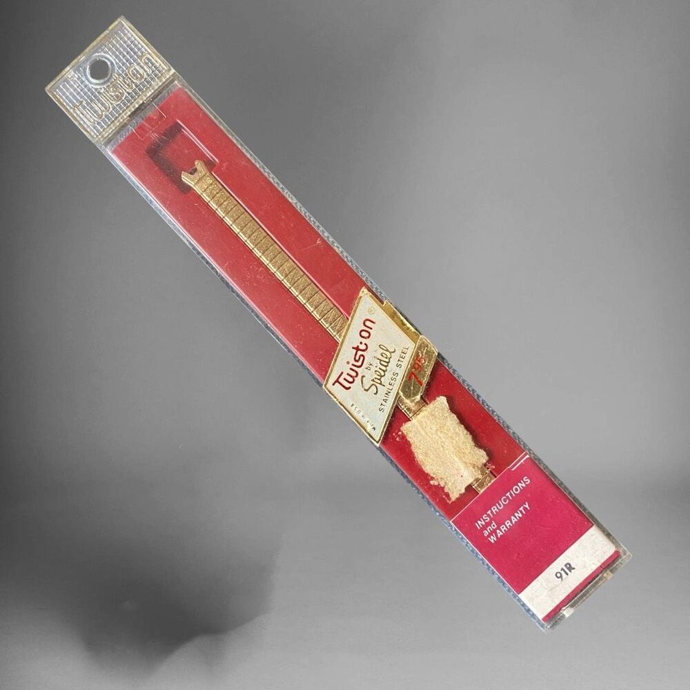 Twist On By Speidel Women’s Watch Band Stainless Steel GoldTone Size 91R NOS